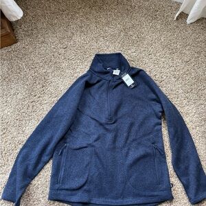 Lands' End Women's Navy Zip-Up Top